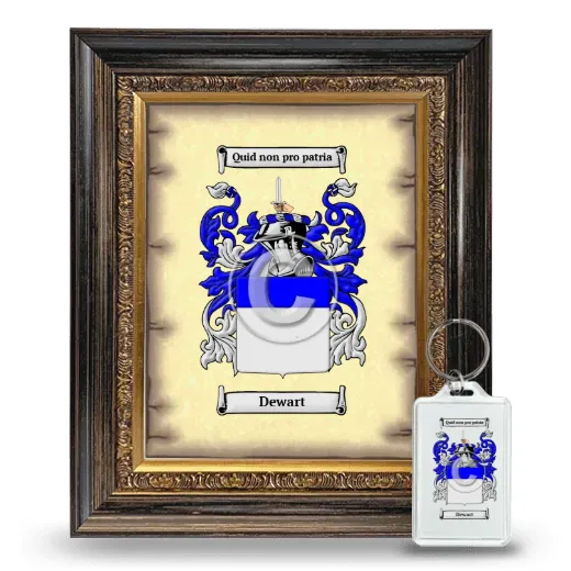 Dewart Framed Coat of Arms and Keychain - Heirloom