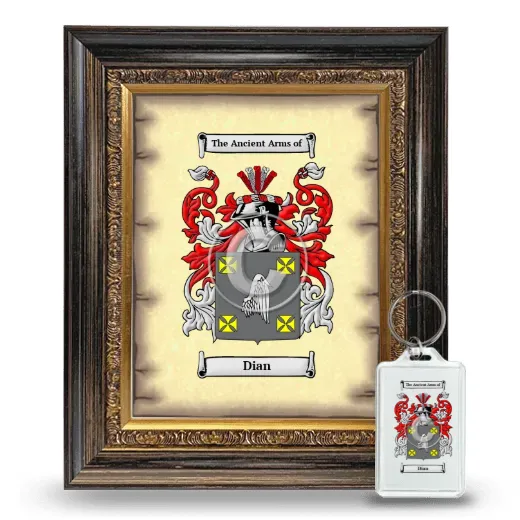 Dian Framed Coat of Arms and Keychain - Heirloom