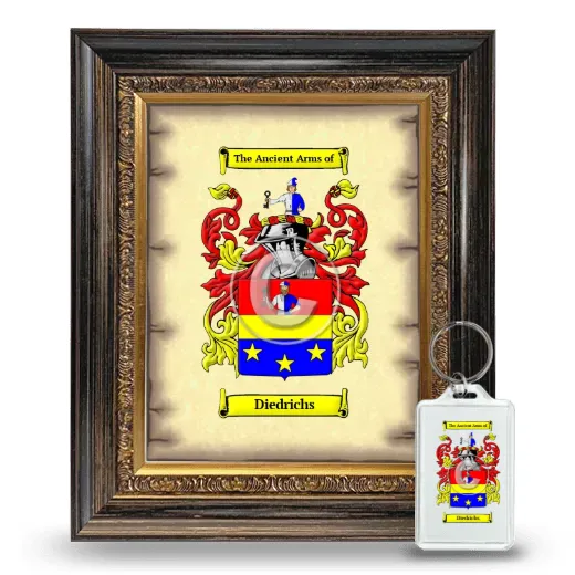 Diedrichs Framed Coat of Arms and Keychain - Heirloom