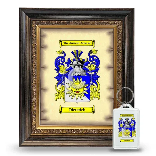 Dieterich Framed Coat of Arms and Keychain - Heirloom