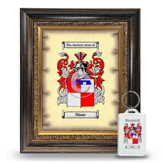 Dinar Framed Coat of Arms and Keychain - Heirloom