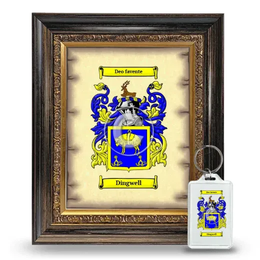 Dingwell Framed Coat of Arms and Keychain - Heirloom