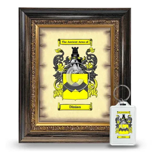 Dinian Framed Coat of Arms and Keychain - Heirloom