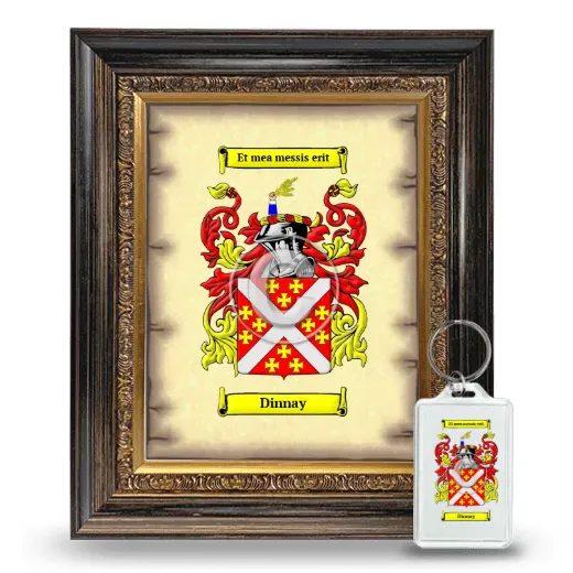 Dinnay Framed Coat of Arms and Keychain - Heirloom