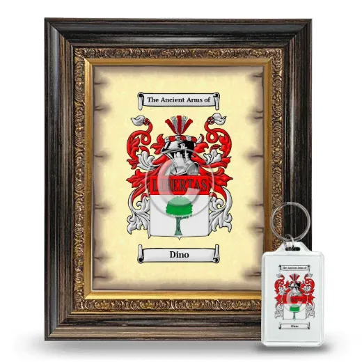 Dino Framed Coat of Arms and Keychain - Heirloom