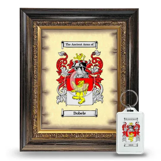 Dobele Framed Coat of Arms and Keychain - Heirloom