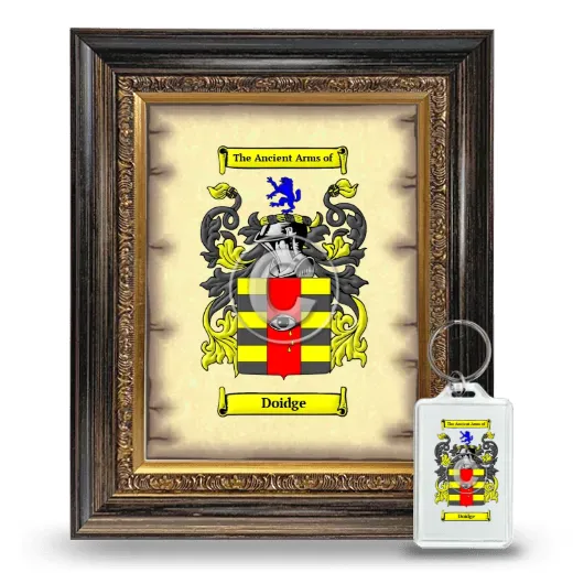 Doidge Framed Coat of Arms and Keychain - Heirloom