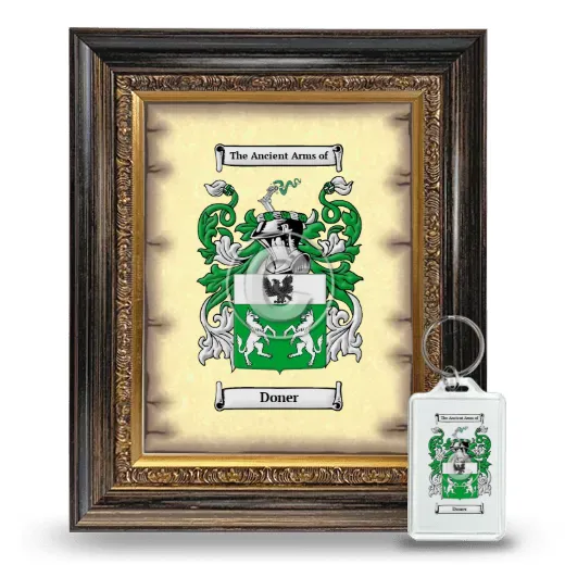 Doner Framed Coat of Arms and Keychain - Heirloom