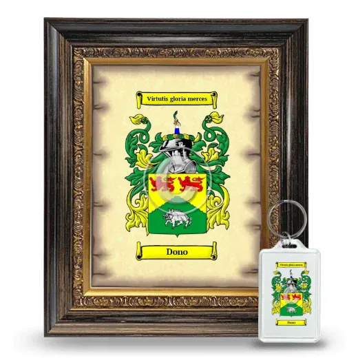 Dono Framed Coat of Arms and Keychain - Heirloom