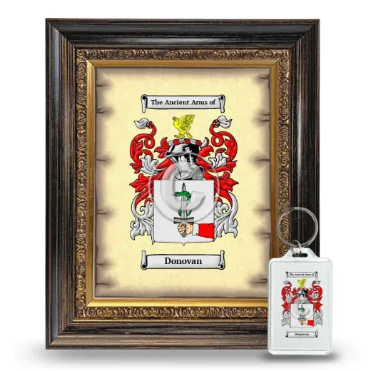 Donovan Framed Coat of Arms and Keychain - Heirloom