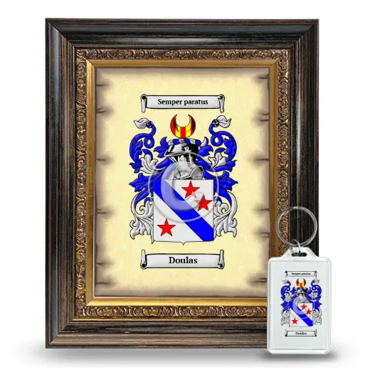Doulas Framed Coat of Arms and Keychain - Heirloom