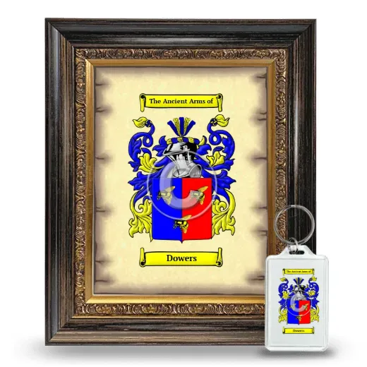Dowers Framed Coat of Arms and Keychain - Heirloom