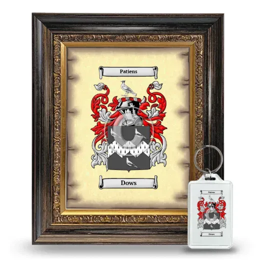 Dows Framed Coat of Arms and Keychain - Heirloom