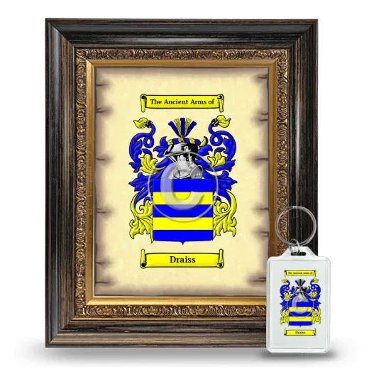 Draiss Framed Coat of Arms and Keychain - Heirloom