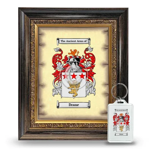 Drane Framed Coat of Arms and Keychain - Heirloom