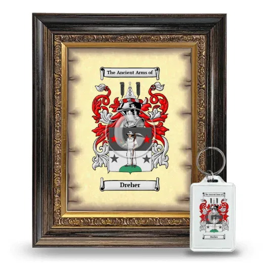 Dreher Framed Coat of Arms and Keychain - Heirloom