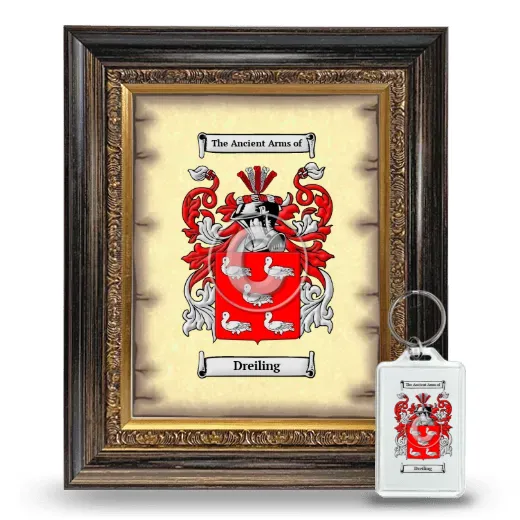 Dreiling Framed Coat of Arms and Keychain - Heirloom