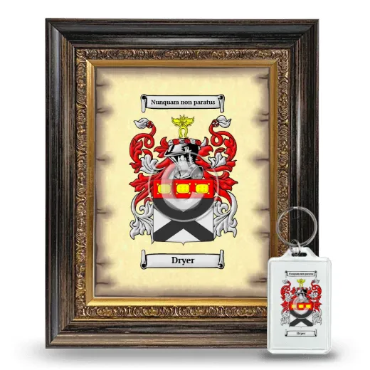 Dryer Framed Coat of Arms and Keychain - Heirloom