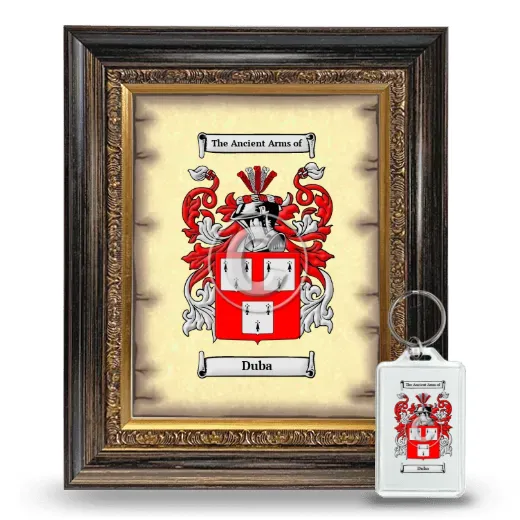 Duba Framed Coat of Arms and Keychain - Heirloom