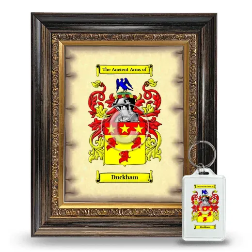 Duckham Framed Coat of Arms and Keychain - Heirloom