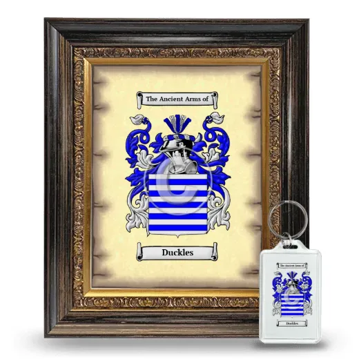 Duckles Framed Coat of Arms and Keychain - Heirloom