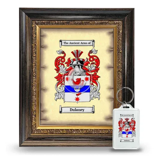 Dulaney Framed Coat of Arms and Keychain - Heirloom