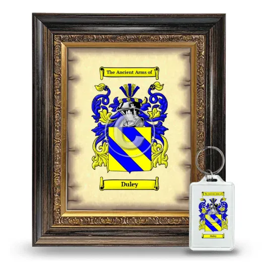 Duley Framed Coat of Arms and Keychain - Heirloom
