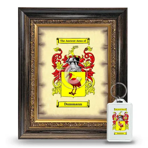Dummann Framed Coat of Arms and Keychain - Heirloom