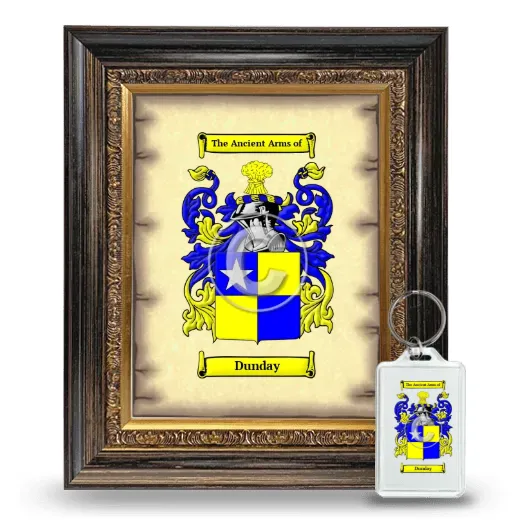 Dunday Framed Coat of Arms and Keychain - Heirloom