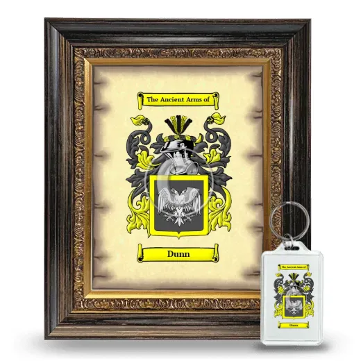 Dunn Framed Coat of Arms and Keychain - Heirloom