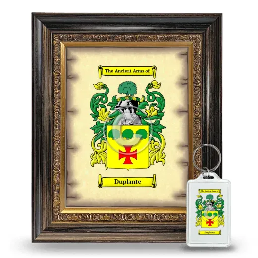 Duplante Framed Coat of Arms and Keychain - Heirloom