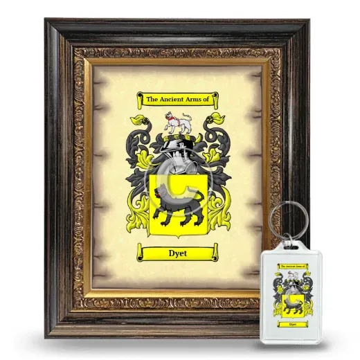 Dyet Framed Coat of Arms and Keychain - Heirloom