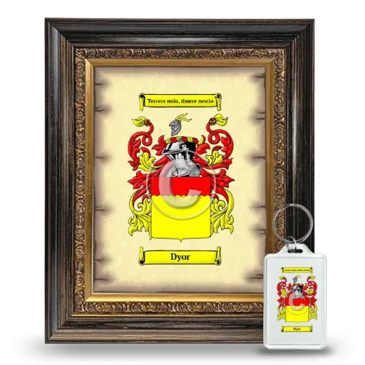 Dyor Framed Coat of Arms and Keychain - Heirloom