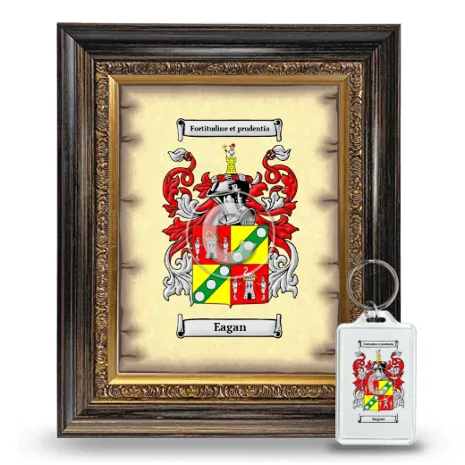 Eagan Framed Coat of Arms and Keychain - Heirloom