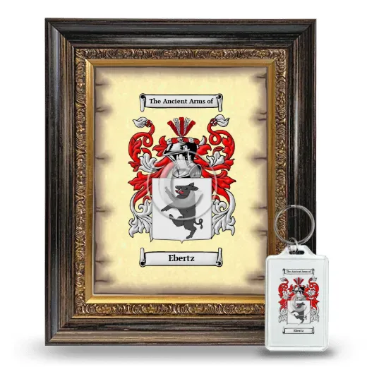 Ebertz Framed Coat of Arms and Keychain - Heirloom