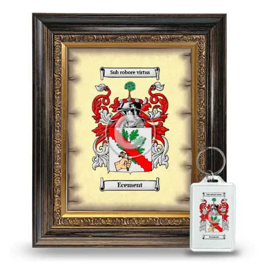 Ecement Framed Coat of Arms and Keychain - Heirloom