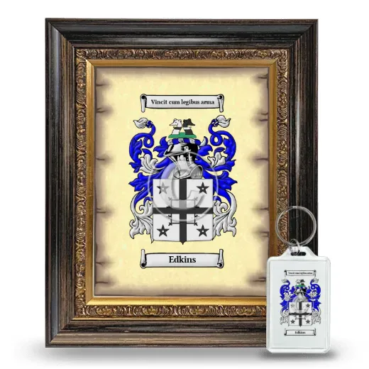 Edkins Framed Coat of Arms and Keychain - Heirloom