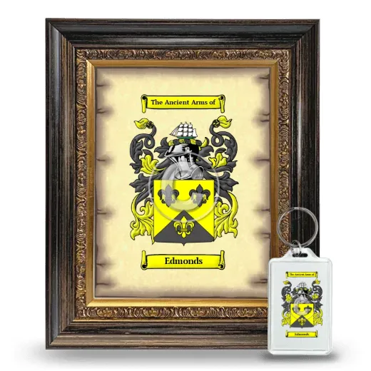 Edmonds Framed Coat of Arms and Keychain - Heirloom