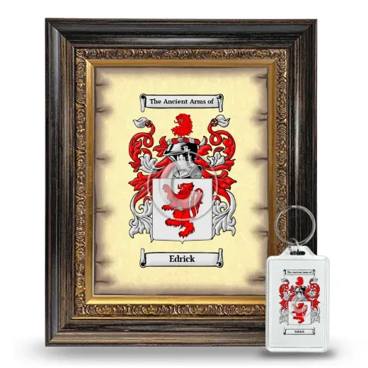 Edrick Framed Coat of Arms and Keychain - Heirloom