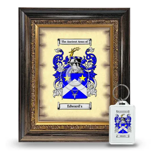 Edward's Framed Coat of Arms and Keychain - Heirloom