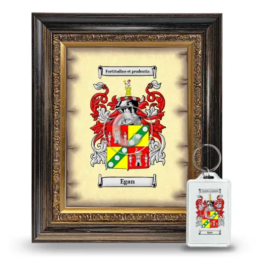 Egan Framed Coat of Arms and Keychain - Heirloom