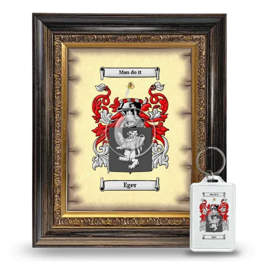 Eger Framed Coat of Arms and Keychain - Heirloom