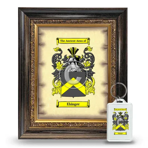 Ehinger Framed Coat of Arms and Keychain - Heirloom