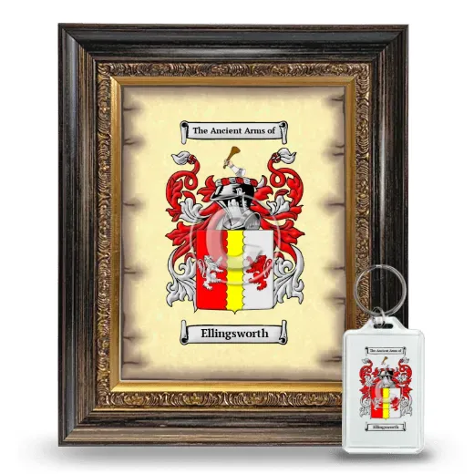 Ellingsworth Framed Coat of Arms and Keychain - Heirloom