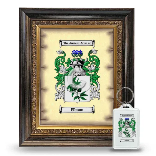 Ellmon Framed Coat of Arms and Keychain - Heirloom