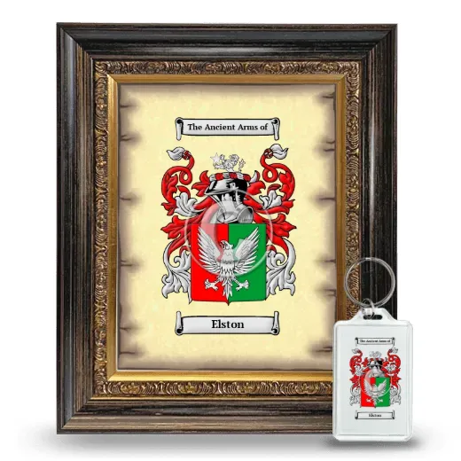 Elston Framed Coat of Arms and Keychain - Heirloom