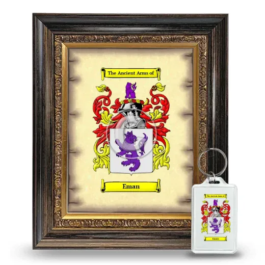 Eman Framed Coat of Arms and Keychain - Heirloom
