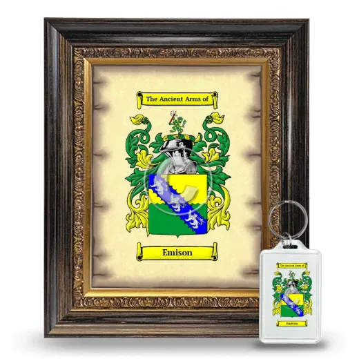 Emison Framed Coat of Arms and Keychain - Heirloom