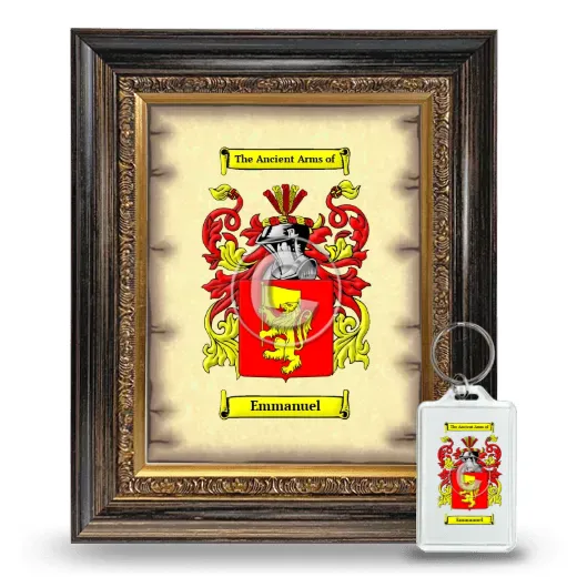 Emmanuel Framed Coat of Arms and Keychain - Heirloom