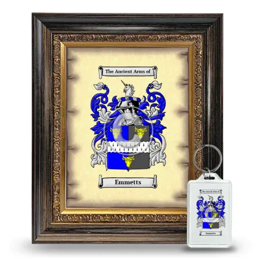 Emmetts Framed Coat of Arms and Keychain - Heirloom